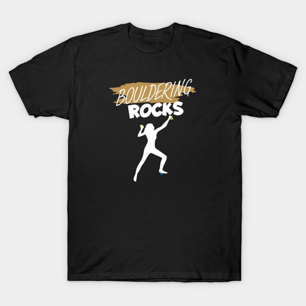 Bouldering rocks women T-Shirt by maxcode